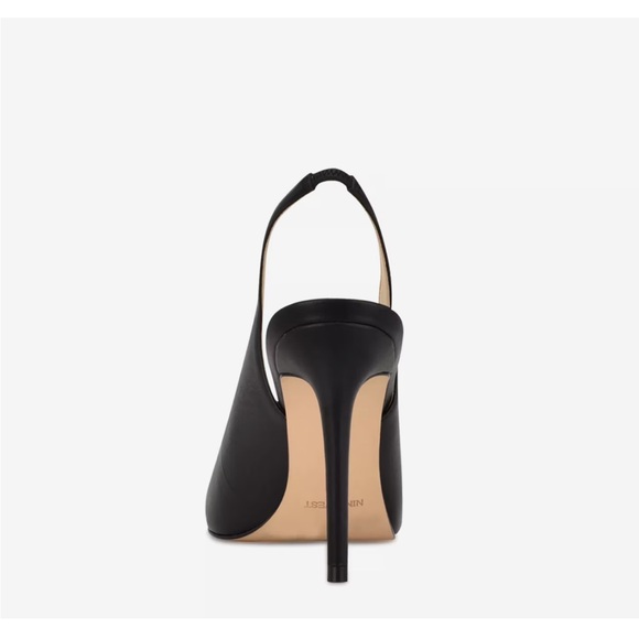 Nine West Black Leather Slingback Heels - Picture 4 of 8